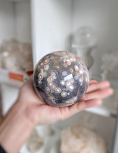 Load image into Gallery viewer, Green Chlorite Flower Agate Sphere - 827g #95