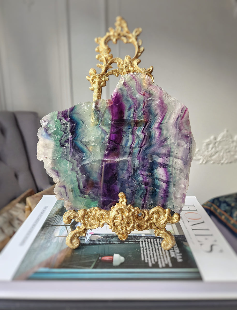 Fluorite Slab popular and Stand