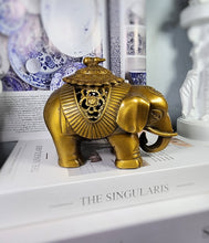 이미지를 갤러리 뷰어에 로드 , Copper Elephant Incense Pot / Holder