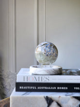 이미지를 갤러리 뷰어에 로드 , Green Chlorite Blue Flower Agate x  Pyrite Sphere - 880g #110