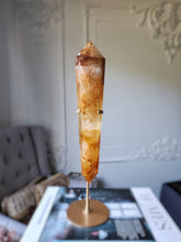 Load image into Gallery viewer, Golden Healer Double Terminated on Gold Stand - 992g #10