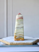 ์ด๋ฏธ์ง๋ฅผ ๊ฐค๋ฌ๋ฆฌ ๋ทฐ์ด์ ๋ก๋ , Pink Banded Calcite Tower - 478g #125