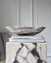 將圖片載入圖庫檢視器 Large Mexican Zebra Calcite / Onyx Bowl - 1.44kg #129