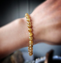 이미지를 갤러리 뷰어에 로드 , Golden Rutilated Bead Bracelet #8