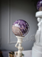 이미지를 갤러리 뷰어에 로드 , Chevron Amethyst x Smoky Quartz Sphere - 800g #97