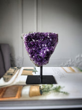 이미지를 갤러리 뷰어에 로드 , Amethyst Cluster on Metal Stand - 508g #37