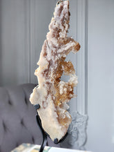 이미지를 갤러리 뷰어에 로드 , Pink Amethyst Flower Slab on Metal Stand - 1.45kg #107