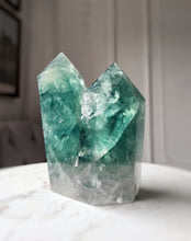 이미지를 갤러리 뷰어에 로드 , Chunky Green Fluorite Twin Tower - 1.11kg #58