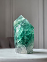 이미지를 갤러리 뷰어에 로드 , Chunky Green Fluorite Twin Tower - 1.11kg #58