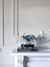 이미지를 갤러리 뷰어에 로드 , High Grade Celestite Cluster on Wooden Stand - 4.9kg #93