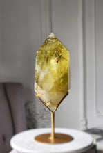 이미지를 갤러리 뷰어에 로드 , Large Phantom Smoky Citrine Double Terminated on Gold Stand - 3.1kg #116