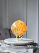 이미지를 갤러리 뷰어에 로드 , Large Golden Honey Calcite Sphere - 3.2kg #70