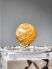 이미지를 갤러리 뷰어에 로드 , Large Golden Honey Calcite Sphere - 3.2kg #70