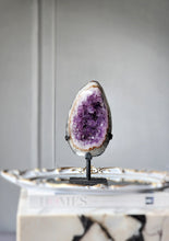 이미지를 갤러리 뷰어에 로드 , Amethyst Egg Cluster on Metal Stand - 1.22kg #148