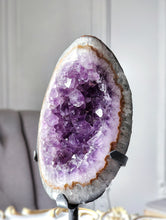 이미지를 갤러리 뷰어에 로드 , Amethyst Egg Cluster on Metal Stand - 1.22kg #148