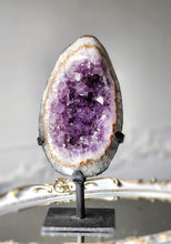 이미지를 갤러리 뷰어에 로드 , Amethyst Egg Cluster on Metal Stand - 1.22kg #148