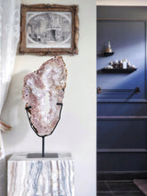이미지를 갤러리 뷰어에 로드 , Large Pink Amethyst Flower Slab on Metal Stand - 4.45kg #149