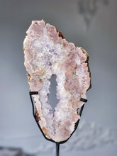 이미지를 갤러리 뷰어에 로드 , Large Pink Amethyst Flower Slab on Metal Stand - 4.45kg #149