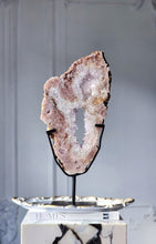 이미지를 갤러리 뷰어에 로드 , Large Pink Amethyst Flower Slab on Metal Stand - 4.45kg #149