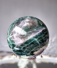 Load image into Gallery viewer, Deep Green & Purple Fluorite Sphere - Large 2.63kg #44