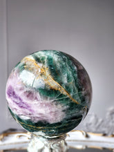 Load image into Gallery viewer, Deep Green & Purple Fluorite Sphere - Large 2.63kg #44