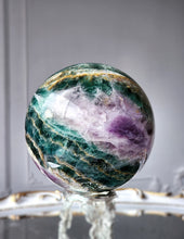 Load image into Gallery viewer, Deep Green & Purple Fluorite Sphere - Large 2.63kg #44