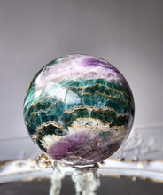 Load image into Gallery viewer, Deep Green & Purple Fluorite Sphere - Large 2.63kg #44