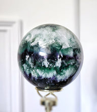 이미지를 갤러리 뷰어에 로드 , Large Snowflake Rainbow Fluorite Sphere - 2kg #97