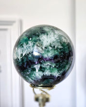 이미지를 갤러리 뷰어에 로드 , Large Snowflake Rainbow Fluorite Sphere - 2kg #97