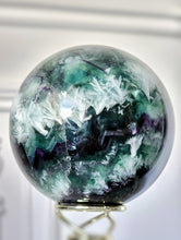 이미지를 갤러리 뷰어에 로드 , Large Snowflake Rainbow Fluorite Sphere - 2kg #97