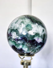 이미지를 갤러리 뷰어에 로드 , Large Snowflake Rainbow Fluorite Sphere - 2kg #97