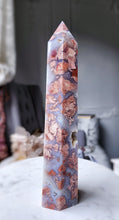 이미지를 갤러리 뷰어에 로드 , Pink & Blue Flower Agate Tower - Large 1.26kg #62