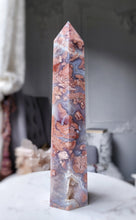 이미지를 갤러리 뷰어에 로드 , Pink & Blue Flower Agate Tower - Large 1.26kg #62
