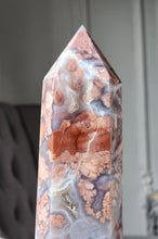 이미지를 갤러리 뷰어에 로드 , Pink & Blue Flower Agate Tower - Large 1.26kg #62
