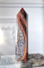 이미지를 갤러리 뷰어에 로드 , 40% OFF | Red & Black Agate Quartz Tower - 1.3kg #72 (chipped)
