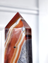이미지를 갤러리 뷰어에 로드 , 40% OFF | Red & Black Agate Quartz Tower - 1.3kg #72 (chipped)