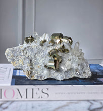 이미지를 갤러리 뷰어에 로드 , Pyrite in Clear Quartz Cluster - 965g #103