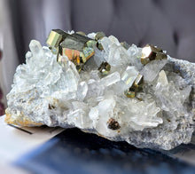 이미지를 갤러리 뷰어에 로드 , Pyrite in Clear Quartz Cluster - 965g #103