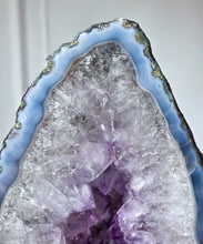 Load image into Gallery viewer, Amethyst x Blue Agate Cave / Geode - 8.92kg #100