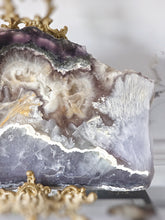 이미지를 갤러리 뷰어에 로드 , Snowflake Fluorite x Pyrite Slab - Thick 2.22kg #112