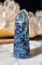 Load image into Gallery viewer, Snowflake Rainbow Fluorite Tower - 555g #119