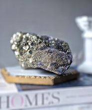 이미지를 갤러리 뷰어에 로드 , Pyrite on Fluorite Cluster - 1.15kg #128