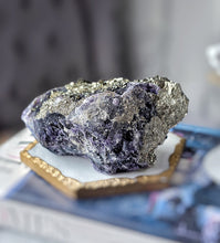 이미지를 갤러리 뷰어에 로드 , Pyrite on Fluorite Cluster - 1.15kg #128