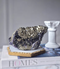 이미지를 갤러리 뷰어에 로드 , Pyrite on Fluorite Cluster - 1.15kg #128