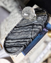 이미지를 갤러리 뷰어에 로드 , Brazilian Zebra Marble Stone Tray / Plate - 1.3kg #120