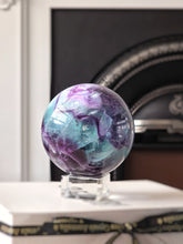 이미지를 갤러리 뷰어에 로드 , Rainbow Fluorite Sphere - 1.21kg #309
