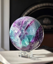 이미지를 갤러리 뷰어에 로드 , Large Rainbow Fluorite Sphere - 2.72kg #311