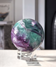 이미지를 갤러리 뷰어에 로드 , Rainbow Fluorite Sphere - 994g #312