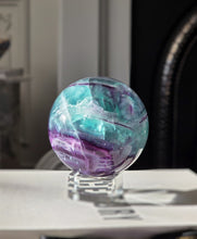 이미지를 갤러리 뷰어에 로드 , Rainbow Fluorite Sphere - 994g #312