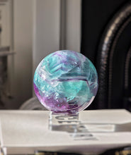 이미지를 갤러리 뷰어에 로드 , Rainbow Fluorite Sphere - 994g #312
